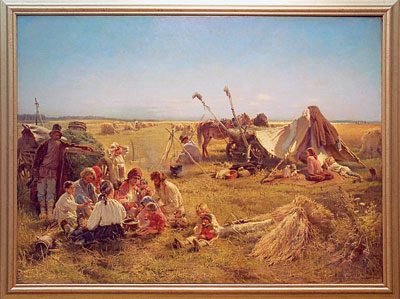 Константин Маковский. «Крестьянский обед в поле». 1871